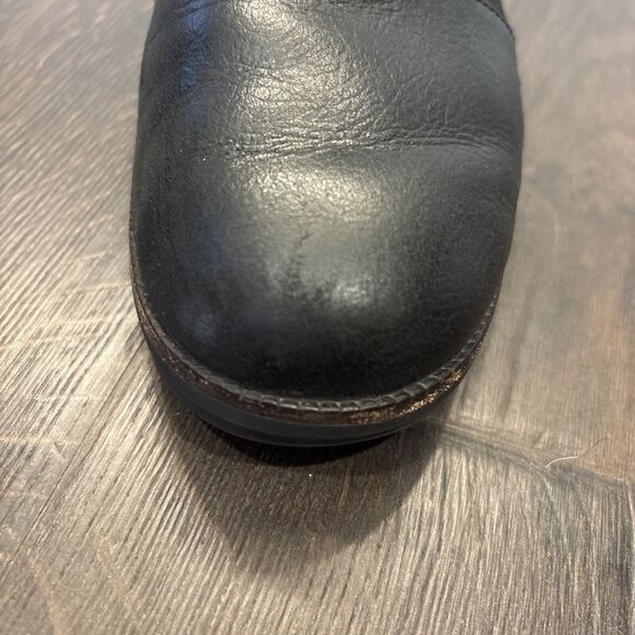 SOREL Cate Bootie Black Leather Suede Size 10 41 Block Heel Side Zip Waterproof - Picture 8 of 10